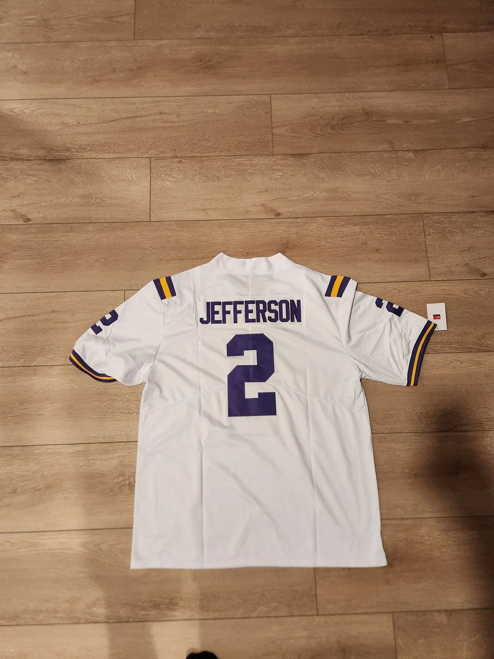 Justin Jefferson Louisiana Tiger LSU College Jersey Nwt Men's Size Medium White
